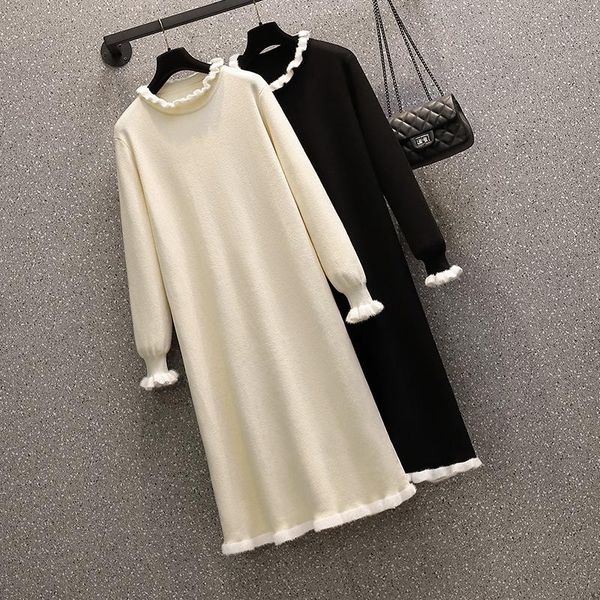casual dresses 2021 women's clothing knitted long dress elegant vestidos slim 4xl plus size robe femme tunics women, Black;gray
casual dresses 2021 women's clothing knitted long dress elegant vestidos slim 4xl plus size robe femme tunics women, Black;gray