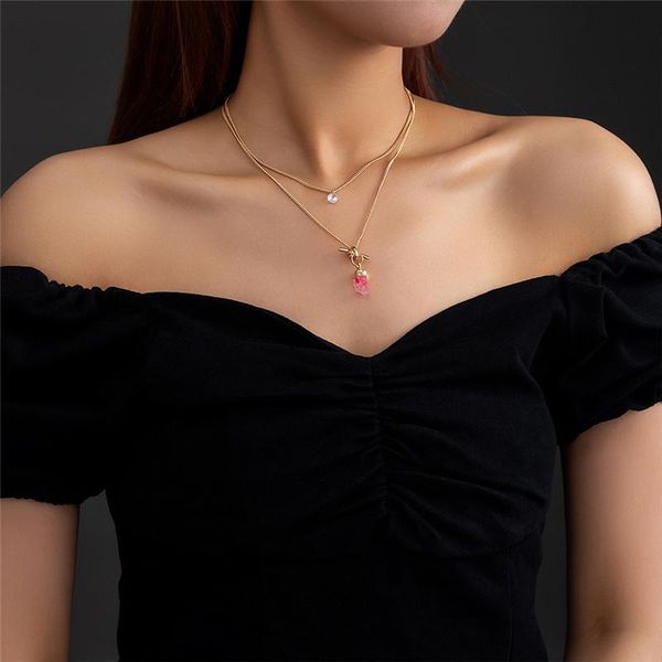 pendant necklaces luxury graceful fashion red color stone crystal necklace women's female jewelry accessories gifts, Silver
pendant necklaces luxury graceful fashion red color stone crystal necklace women's female jewelry accessories gifts, Silver