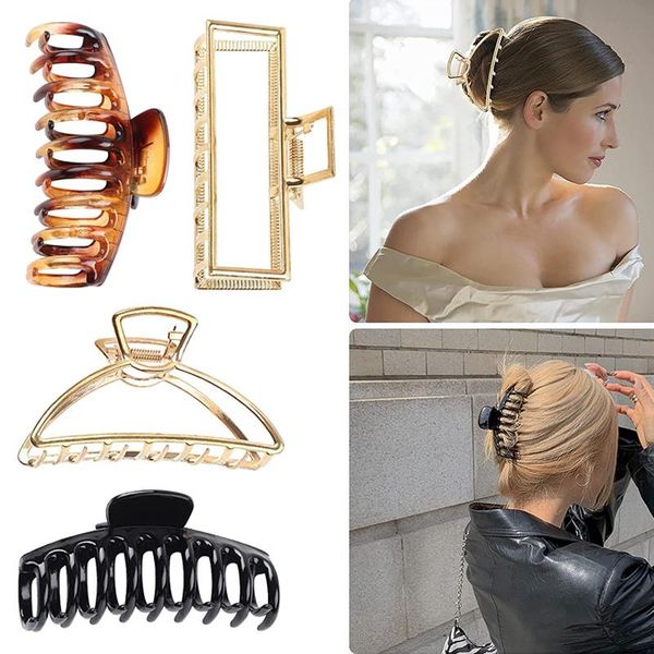 hair clips 1/2pcs claw plastic and metal non-slip strong hold jaw clamp suitable for women thin or thick
hair clips 1/2pcs claw plastic and metal non-slip strong hold jaw clamp suitable for women thin or thick