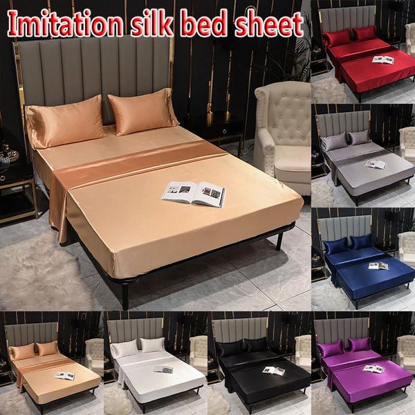 sheets & sets satin solid color elastic fitted sheet mattress cover double full queen king size bed home textiles (no case)
sheets & sets satin solid color elastic fitted sheet mattress cover double full queen king size bed home textiles (no case)