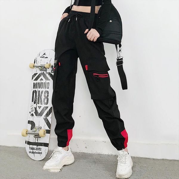 spring autumn cargo students womens pant high waist loose bf joggers straight streetwear sweatpants, Black;white
spring autumn cargo students womens pant high waist loose bf joggers straight streetwear sweatpants, Black;white