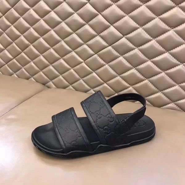 2021 new men's slippers high end boutique cowhide embossed fashion ultra light sandals slippers ysj, Black
2021 new men's slippers high end boutique cowhide embossed fashion ultra light sandals slippers ysj, Black