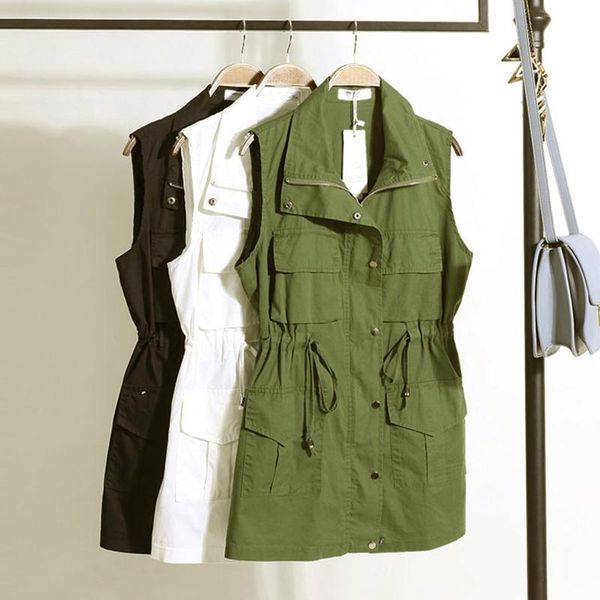 women's vests sleeveless coat vest jacket waistcoat female pockets design casual women slim spring autumn fashion ladies clothes, Black;white
women's vests sleeveless coat vest jacket waistcoat female pockets design casual women slim spring autumn fashion ladies clothes, Black;white