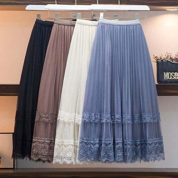 skirts wear gold velvet skirt autumn and winter women's middle length high waist yarn lace mesh long, Black
skirts wear gold velvet skirt autumn and winter women's middle length high waist yarn lace mesh long, Black