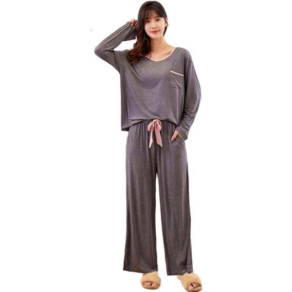 women's sleepwear modal cotton pajamas autumn loungewear woman suit set long sleeve loose 2pcs pijama feminino b0dm, Black;red
women's sleepwear modal cotton pajamas autumn loungewear woman suit set long sleeve loose 2pcs pijama feminino b0dm, Black;red