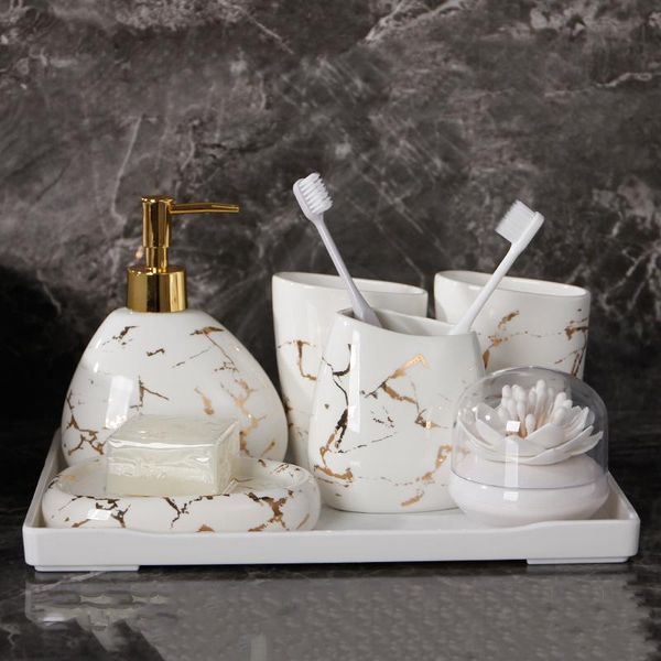 bath accessory set white marble texture bathroom supplies toothpaste dispenser toothbrush holder cotton swab box decoration accessories
bath accessory set white marble texture bathroom supplies toothpaste dispenser toothbrush holder cotton swab box decoration accessories