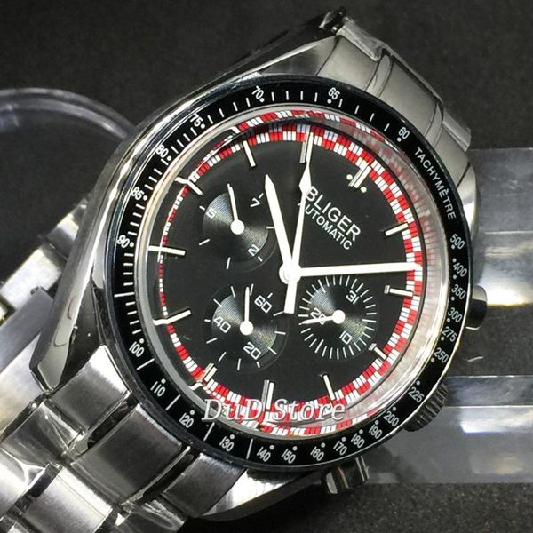wristwatches 40mm sterile men's watches black red dial week date indicator multifunction steel strap automatic male wristwatch, Slivery;brown
wristwatches 40mm sterile men's watches black red dial week date indicator multifunction steel strap automatic male wristwatch, Slivery;brown