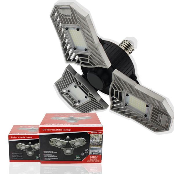 bulbs led garage lights 60w deformable 6000lm e27 three-leaf ceiling lamp super bright industrial lighting for workshop/warehouse
bulbs led garage lights 60w deformable 6000lm e27 three-leaf ceiling lamp super bright industrial lighting for workshop/warehouse
