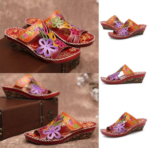 sandals 2021 women vintage flower slip on bohemian woman summer retro wedge mid heels thick bottom, Black
sandals 2021 women vintage flower slip on bohemian woman summer retro wedge mid heels thick bottom, Black