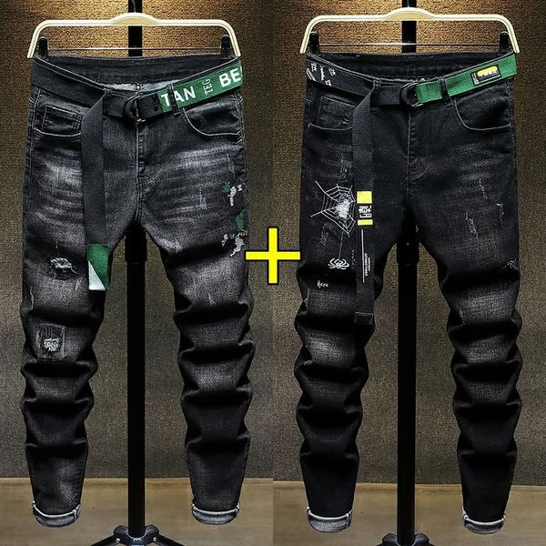 men's jeans autumn mode of men fine-fitting hole torn casual jeans denim pencil pants 2-pg assembly streetwear elastic long cowboy 28-3, Blue
men's jeans autumn mode of men fine-fitting hole torn casual jeans denim pencil pants 2-pg assembly streetwear elastic long cowboy 28-3, Blue
