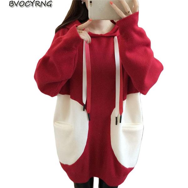 women's sweaters hooded pullover sweater women spring autumn coat 2021 korean medium length bottom shirt female fashion casual a1362, White;black
women's sweaters hooded pullover sweater women spring autumn coat 2021 korean medium length bottom shirt female fashion casual a1362, White;black