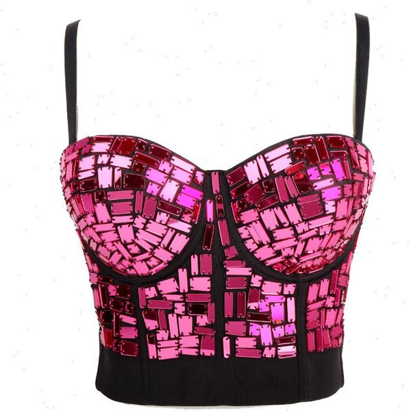 nightclub sequins slim disco women tanks push up corset performance to wear out crop mujer db980, White
nightclub sequins slim disco women tanks push up corset performance to wear out crop mujer db980, White