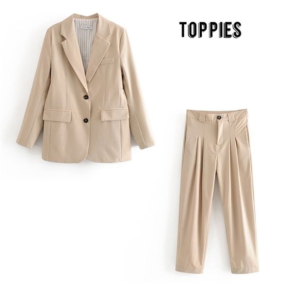 women's pants suits ladies blazer high waist two pices set office leisure suit sets 210421, White;black
women's pants suits ladies blazer high waist two pices set office leisure suit sets 210421, White;black