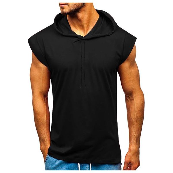 men's t-shirts sleeveless men streetwear fitness muscle solid hooded bodybuilding tight-drying hip hop male camiseta masculina, White;black
men's t-shirts sleeveless men streetwear fitness muscle solid hooded bodybuilding tight-drying hip hop male camiseta masculina, White;black