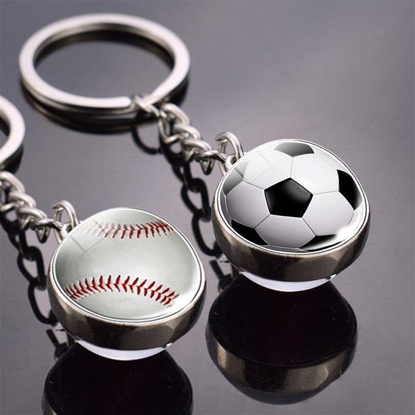 keychains sports ball key chain football baseball basketball volleyball double side keychain glass trinket pendant keyring, Silver
keychains sports ball key chain football baseball basketball volleyball double side keychain glass trinket pendant keyring, Silver