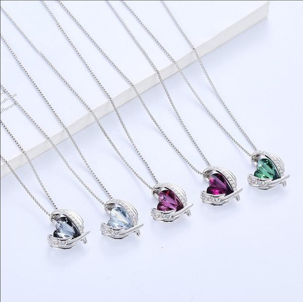 new product accessories multicolor angel necklace female pendant necklace luxury crystal necklace female accessory, Black
new product accessories multicolor angel necklace female pendant necklace luxury crystal necklace female accessory, Black