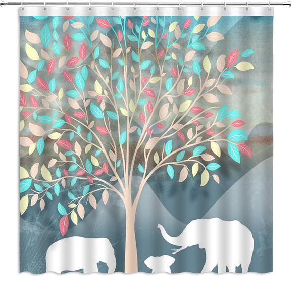 abstract tree shower curtain modern minimalist style colorful tree of life animal elephant family silhouette,70x70 inch
abstract tree shower curtain modern minimalist style colorful tree of life animal elephant family silhouette,70x70 inch
