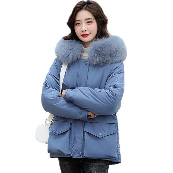 women's down & parkas big pockets winter short jacket woman soft fur collar hooded thick warm wool liner female coat loose casual ladie, Black
women's down & parkas big pockets winter short jacket woman soft fur collar hooded thick warm wool liner female coat loose casual ladie, Black