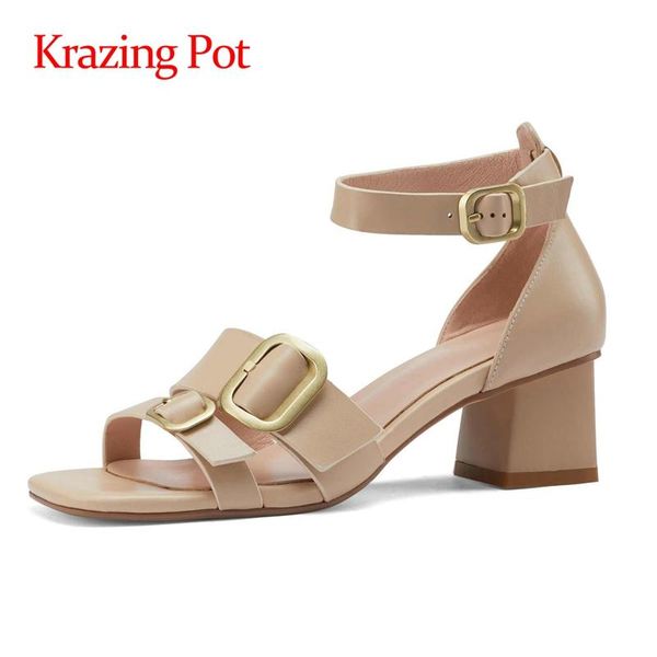 sandals krazing pot genuine leather square toe high heels vintage korean girls mules metal fasteners buckle straps women l31, Black
sandals krazing pot genuine leather square toe high heels vintage korean girls mules metal fasteners buckle straps women l31, Black
