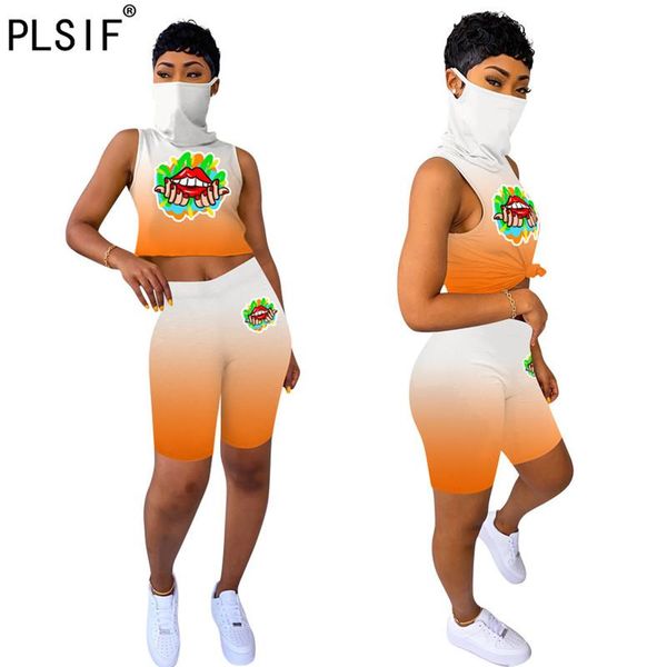 fashion lip print summer 2 piece set women suit vest crop + tight shorts two gradient color sports dress, White
fashion lip print summer 2 piece set women suit vest crop + tight shorts two gradient color sports dress, White