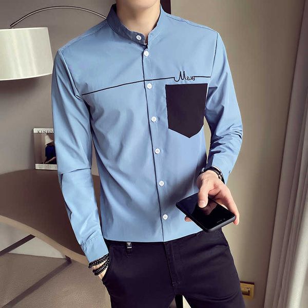 korean shirts men stand-up collar embroidery casual shirt fashion long sleeve slim fit streetwear social party blouse camisas 210527, White;black
korean shirts men stand-up collar embroidery casual shirt fashion long sleeve slim fit streetwear social party blouse camisas 210527, White;black