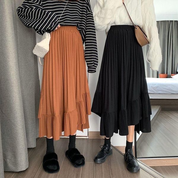 skirts hstar 2021 spring korean skirt women high waist asymmetrical midi elastic pleated female casual fashion tide, Black
skirts hstar 2021 spring korean skirt women high waist asymmetrical midi elastic pleated female casual fashion tide, Black