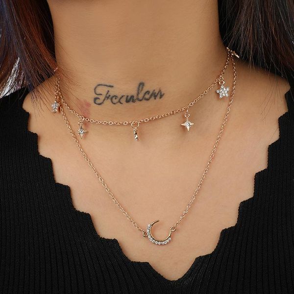 crescent moon pendant necklace half crystal star jewelry necklaces for women chokers, Golden;silver
crescent moon pendant necklace half crystal star jewelry necklaces for women chokers, Golden;silver