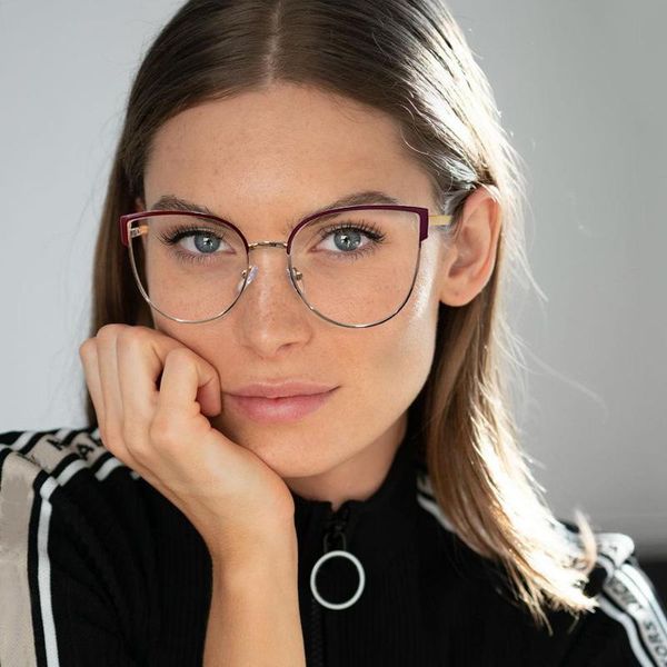 sunglasses wacksaria women glasses frame vintage cat shape 2021 for ladies oversized metal eyeglasses outdoor blue light protection fashion, White;black
sunglasses wacksaria women glasses frame vintage cat shape 2021 for ladies oversized metal eyeglasses outdoor blue light protection fashion, White;black