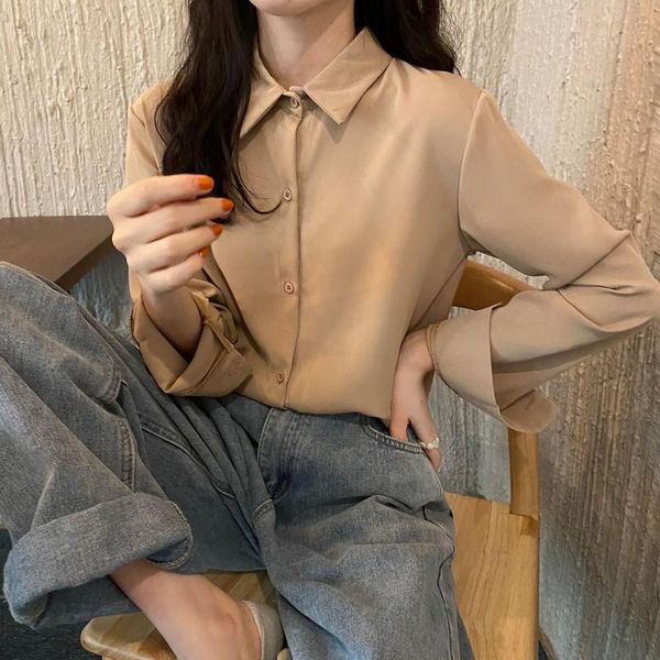 women's blouses & shirts autumn sweet elegant office chic leisure blouse women bottom shirt fashion solid long sleeve blusas mujer, White
women's blouses & shirts autumn sweet elegant office chic leisure blouse women bottom shirt fashion solid long sleeve blusas mujer, White