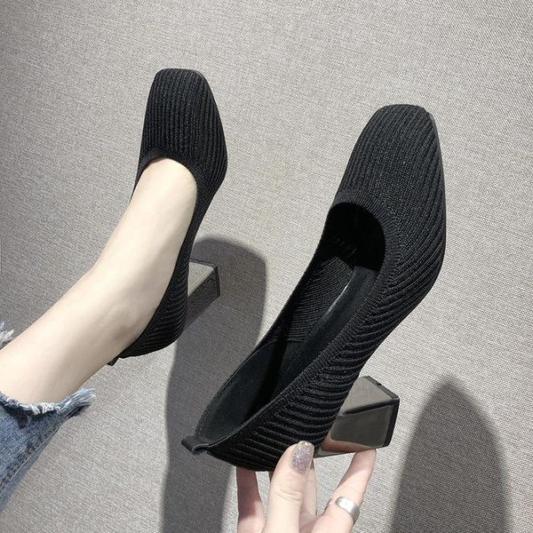 dress shoes metal silver high heels kintting square toe stretch weaving pumps tacones mujer chunky breathable summer mules, Black
dress shoes metal silver high heels kintting square toe stretch weaving pumps tacones mujer chunky breathable summer mules, Black