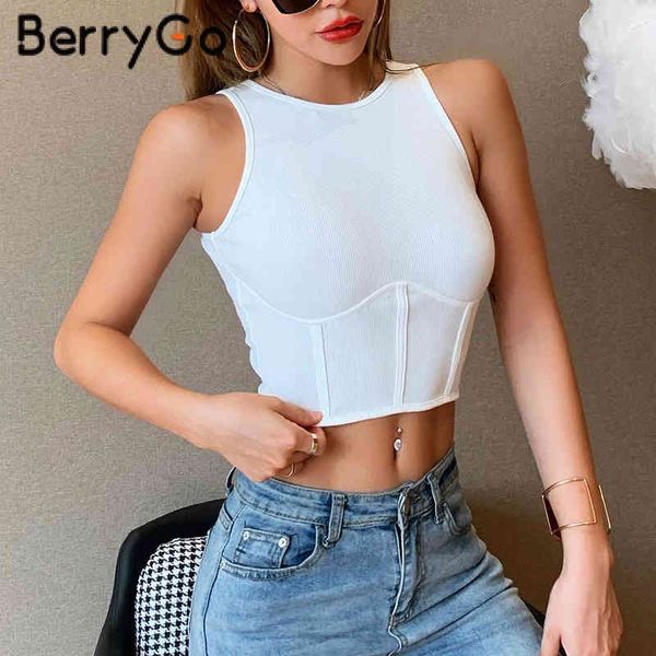 berrygo white sleeveless stitching short high waist o neck slim tank female summer chic club wear women clothes 210513
berrygo white sleeveless stitching short high waist o neck slim tank female summer chic club wear women clothes 210513