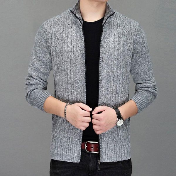 men's sweaters warm 2021 fashion brand thick sweater cardigan for men slim fit jumpers knitred winter korean style casual mens clothes, White;black
men's sweaters warm 2021 fashion brand thick sweater cardigan for men slim fit jumpers knitred winter korean style casual mens clothes, White;black