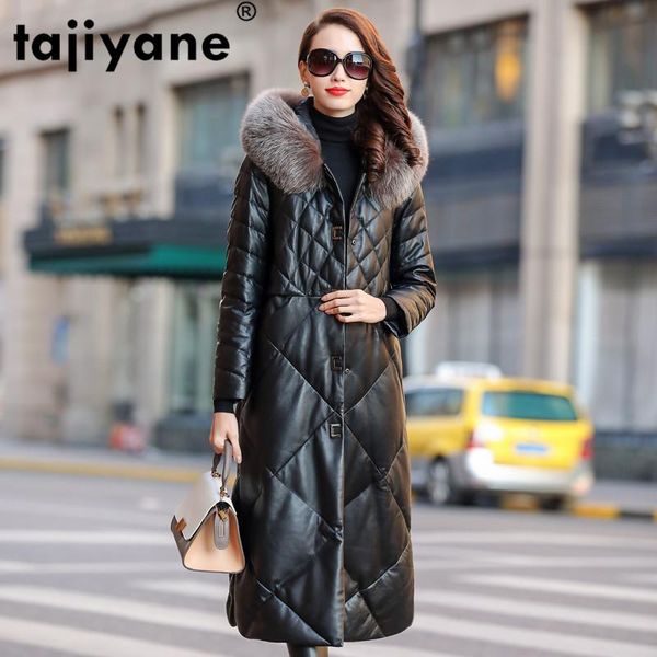 women's leather & faux real genuine jacket fur collar sheepskin down coat autumn winter women clothes 2021 korean vintage zt3973, Black
women's leather & faux real genuine jacket fur collar sheepskin down coat autumn winter women clothes 2021 korean vintage zt3973, Black