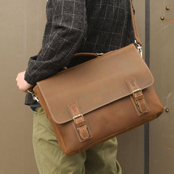 briefcases anaph crazy horse leather portfolio business cowhide men's briefcase messenger bags male bag fit lap15.6 inch
briefcases anaph crazy horse leather portfolio business cowhide men's briefcase messenger bags male bag fit lap15.6 inch