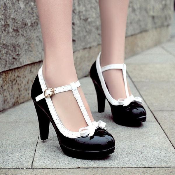 dress shoes us4-13 womens round toe bowtie platform stilettos high heel t-strap ankle buckle lolita mary janes pumps plus size c743, Black
dress shoes us4-13 womens round toe bowtie platform stilettos high heel t-strap ankle buckle lolita mary janes pumps plus size c743, Black