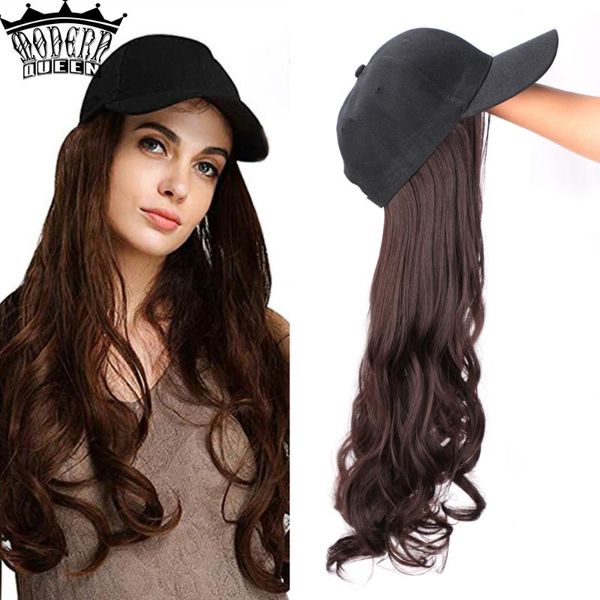 human ponytails modern queen 22inch long wave baseball cap hair wig wigs black/brown color cap/hat with for women dressed
human ponytails modern queen 22inch long wave baseball cap hair wig wigs black/brown color cap/hat with for women dressed
