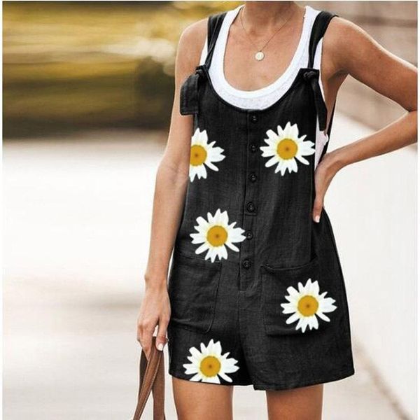 summer women pocket daisy printed harajuku casual loose overalls shorts female women's, White;black
summer women pocket daisy printed harajuku casual loose overalls shorts female women's, White;black