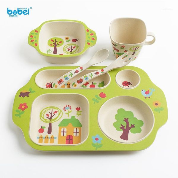 5pcs/set baby tableware natural bamboo fiber dinnerware dish bowl plate cup set for training feeding kids with cartoon painting1
5pcs/set baby tableware natural bamboo fiber dinnerware dish bowl plate cup set for training feeding kids with cartoon painting1