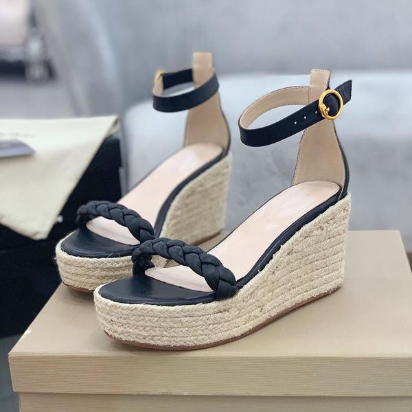 sandals donna-in 2021 summer platform rope wedge espadrille women genuine leather high heels weave sheepskin female shoes suede, Black
sandals donna-in 2021 summer platform rope wedge espadrille women genuine leather high heels weave sheepskin female shoes suede, Black
