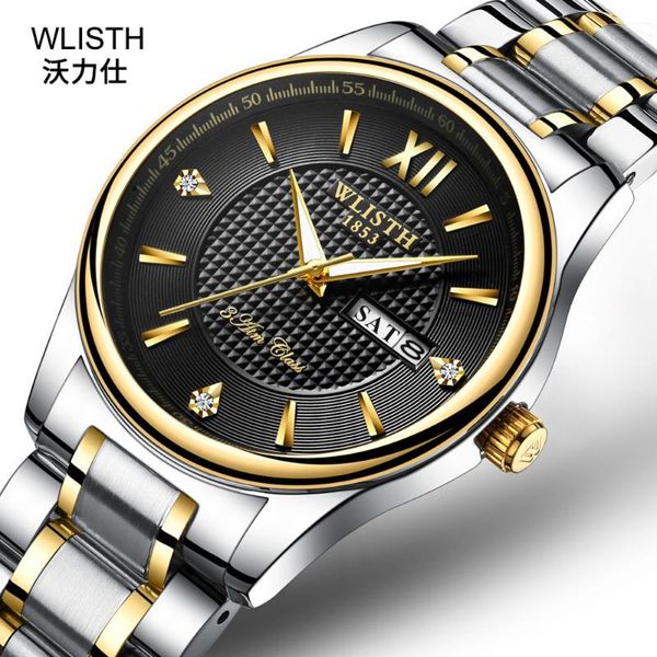 wristwatches wlisth fashion luxury steel waterproof watch man hour 40mm quartz men dual calendar clock business men's, Slivery;brown
wristwatches wlisth fashion luxury steel waterproof watch man hour 40mm quartz men dual calendar clock business men's, Slivery;brown