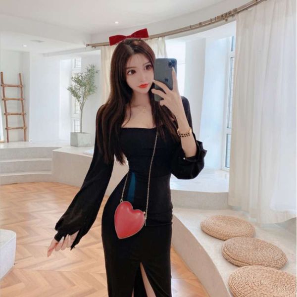 autumn casual dresses early trend court style bubble sleeve dress women's fashion design temperament split skirt, Black;gray
autumn casual dresses early trend court style bubble sleeve dress women's fashion design temperament split skirt, Black;gray