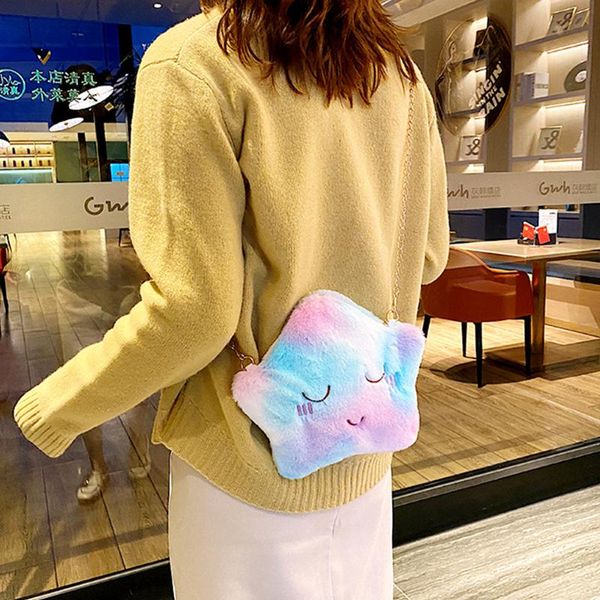 evening bags fashion women rainbow shoulder bag star shaped fluffy plush purse crossbody wallet chain kawaii messenger
evening bags fashion women rainbow shoulder bag star shaped fluffy plush purse crossbody wallet chain kawaii messenger