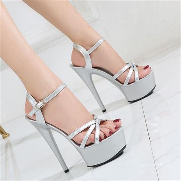 fashion 2021 summer women's sandals pu buckle 15cm thin high heels open toed waterproof platform party for women shoes, Black
fashion 2021 summer women's sandals pu buckle 15cm thin high heels open toed waterproof platform party for women shoes, Black