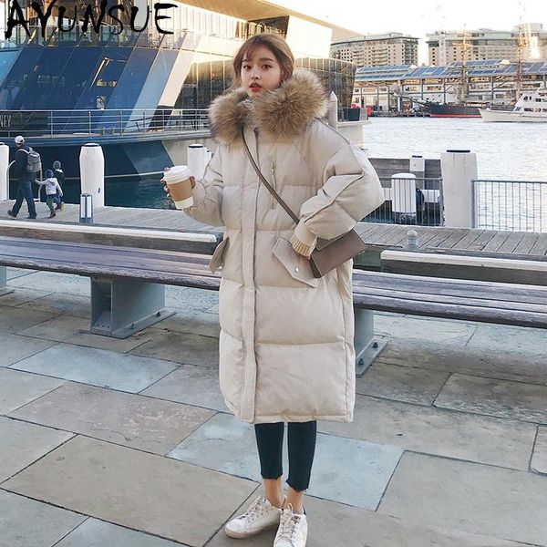 women's down & parkas ayunsue winter jacket women 2021 hooded coat female warm thick jackets long korean style casual casaco feminino g, Black
women's down & parkas ayunsue winter jacket women 2021 hooded coat female warm thick jackets long korean style casual casaco feminino g, Black