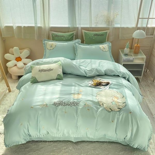 bedding sets butterfly elf embroidery set ice green duvet cover fold edge long-staple cotton sheet 1.5/2.0m home textile
bedding sets butterfly elf embroidery set ice green duvet cover fold edge long-staple cotton sheet 1.5/2.0m home textile