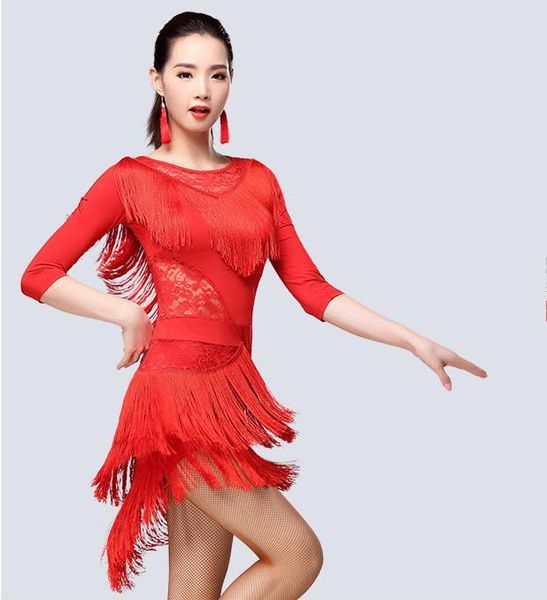 stage wear latin dance dresses for ladies 5 color nice quality elastic tassel skirts women latino ballroom dancing dress, Black;red
stage wear latin dance dresses for ladies 5 color nice quality elastic tassel skirts women latino ballroom dancing dress, Black;red