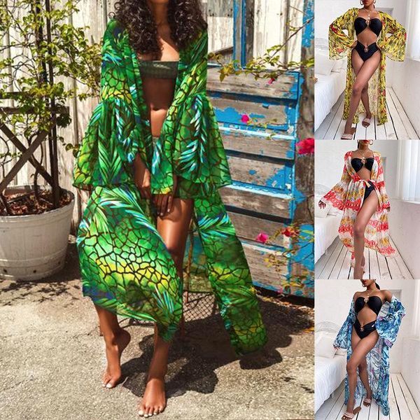 women long swimsuit cover-up tie wide loose long-sleeved printed blouse stylish and elegant chiffon kimono beach cardigan two-piece suits
women long swimsuit cover-up tie wide loose long-sleeved printed blouse stylish and elegant chiffon kimono beach cardigan two-piece suits