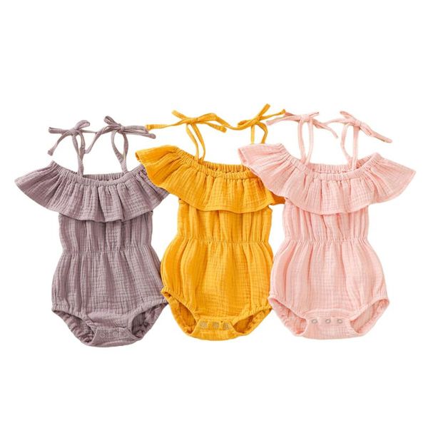 rompers summer baby girl ruffle bodysuits sleeveless off shoulder tie up solid color boat neck spaghetti strap playsuit infant sunsuit, Blue
rompers summer baby girl ruffle bodysuits sleeveless off shoulder tie up solid color boat neck spaghetti strap playsuit infant sunsuit, Blue
