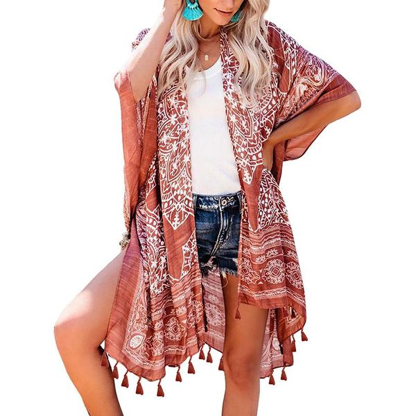 women loose shawl long sleeve cover up cardigan brown women's swimwear, White;black
women loose shawl long sleeve cover up cardigan brown women's swimwear, White;black