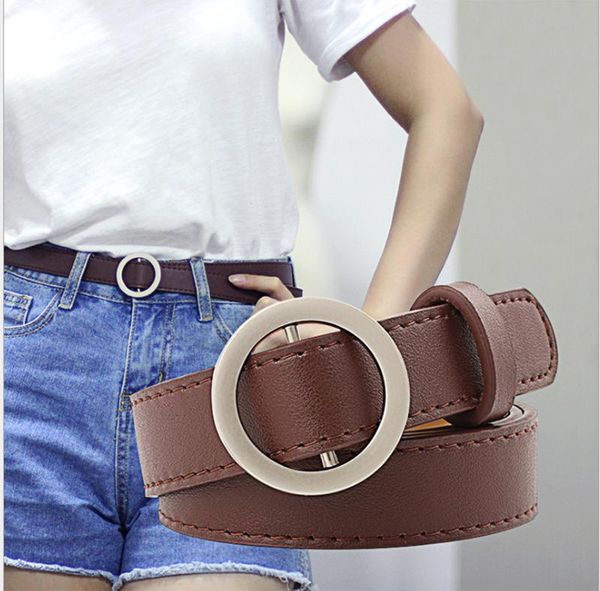 belts women pu leather metal ring buckle waistbands solid elegant no needle punching female adjustable belt, Black;brown
belts women pu leather metal ring buckle waistbands solid elegant no needle punching female adjustable belt, Black;brown